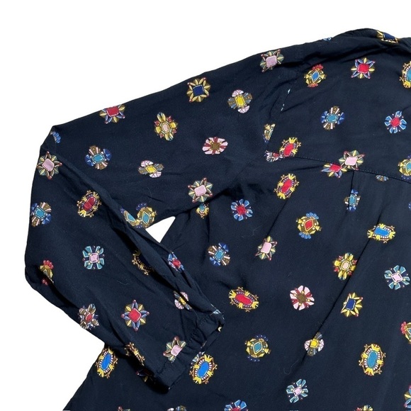 Zara Basic Button Down Black Long Sleeve Blouse US Medium - Picture 9 of 9